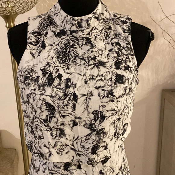 Lavish Alice Black and White Floral Mini Dress - Picture 3 of 7